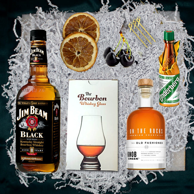 Jim Beam Bourbon Black Double-Aged 8yr Gift Pack